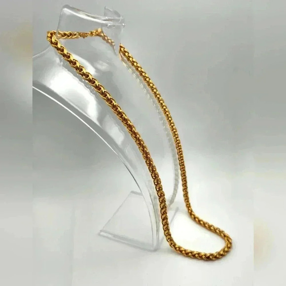 Necklace GOLD TONE Rope 12" 61 Grams - Picture 1 of 5